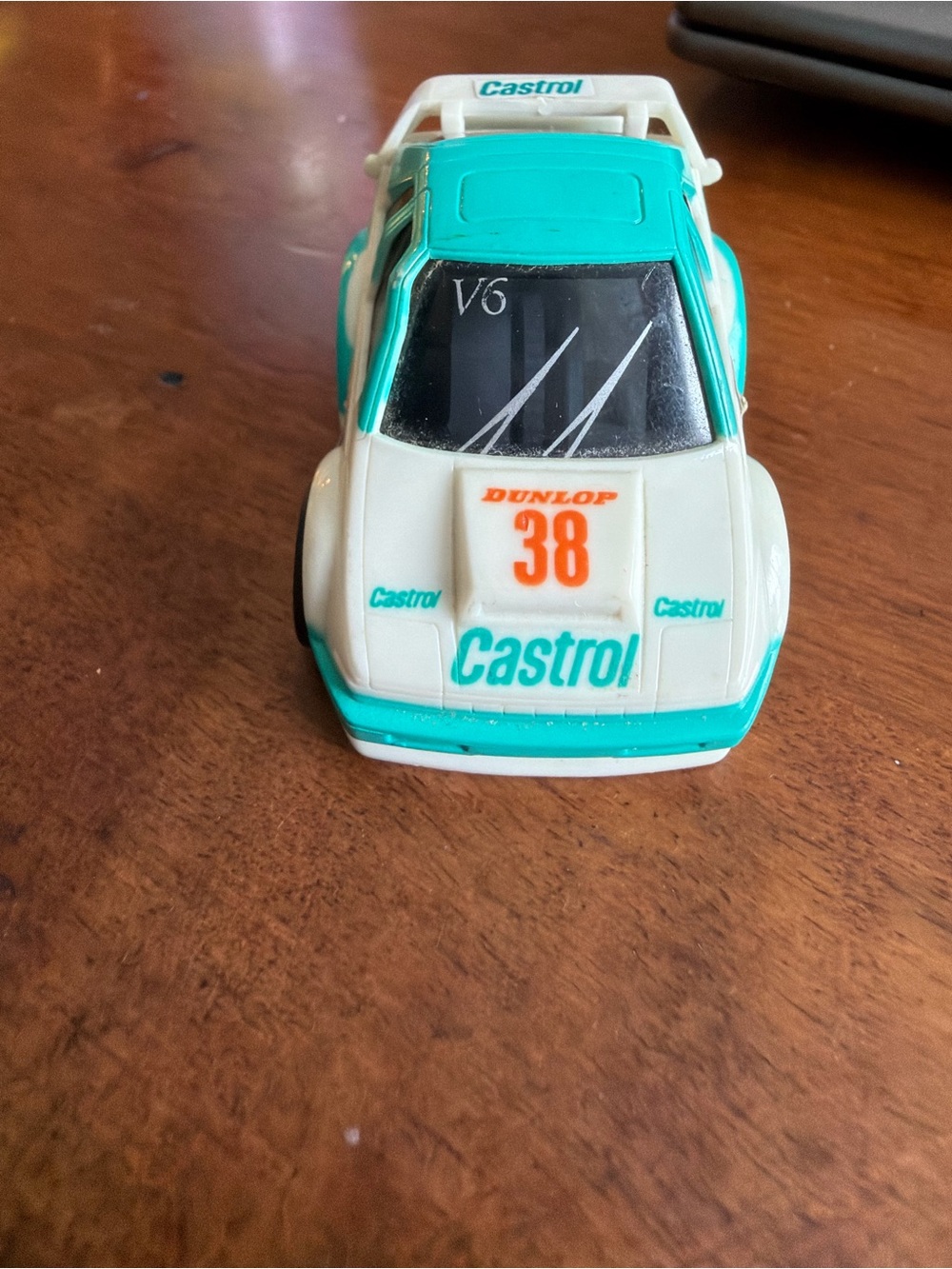 Tonka Castrol Race Car Toy in White and Teal